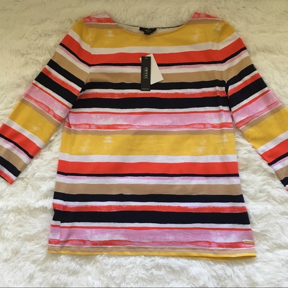 NWT multicolored Isaac Mizrahi top - Picture 2 of 8